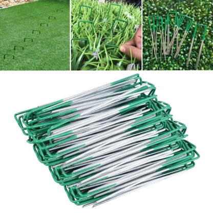Weed Fabric Galvanised Staples Garden Turf Pins Securing Pegs U Artificial Grass - Image 2