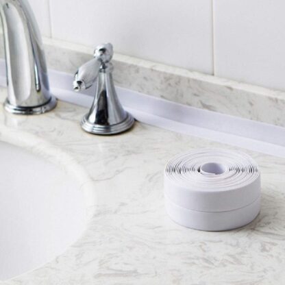 1-3X WATERPROOF SEALING TAPE ADVE WHITE BATHROOM KITCHEN LEAK PVC 22MM X 3.2MHESI - Image 9