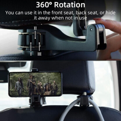 2X Car Seat Back Hooks Bag Storage Headrest Hook Hanger Phone Holder Bracket UK - Image 9