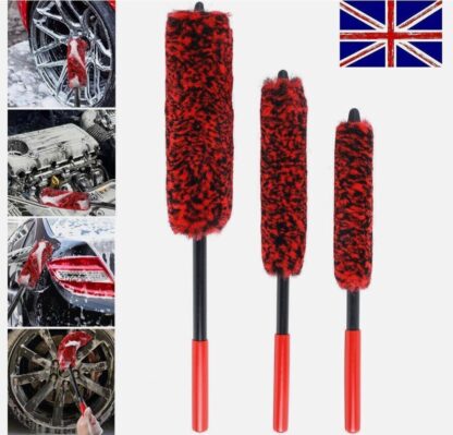 3X Set Wheel Woolies Luxury Super Plush Soft Alloy Wheel Cleaning Brush Kit UK - Image 8