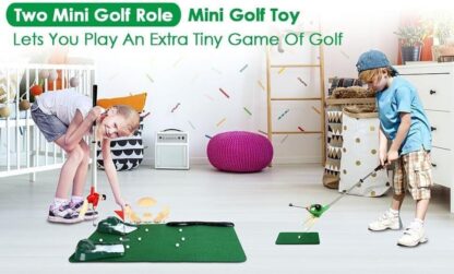 Indoor Mini Golfing Game Kit Golfs Toy Set WRed Pad Putter Early Education - Image 4