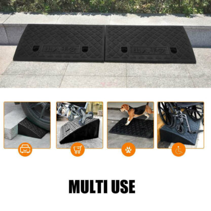 Vehicle Slope Ramp Universal Heavy Duty Rubber Kerb Ramps Car Bikes Threshold - Image 4