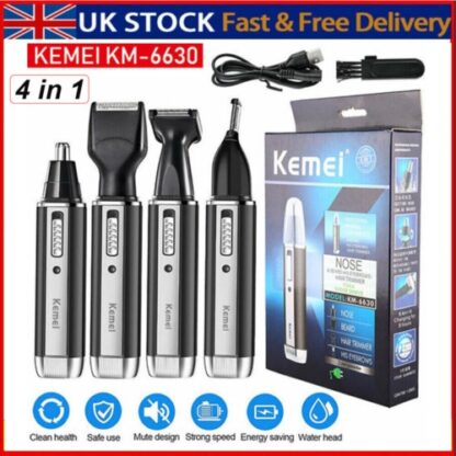 Mens 4 In 1 Rechargeable Hair Beard Eyebrow Ear Nose Shaver Trimmer Electric Kit - Image 7