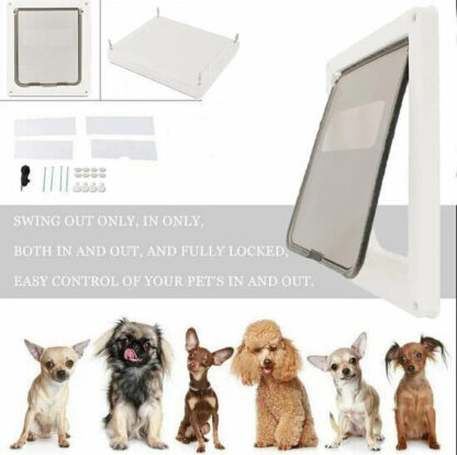 Large Cat Safe Door Flap 2 Way Opening Locking Pet Small Dog Tunnel Door Hole UK - Image 2