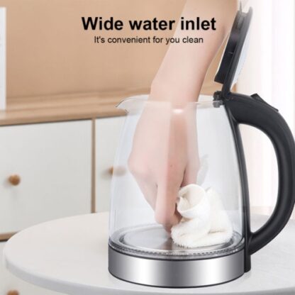 1.8L ELECTRIC KETTLE GLASS 360 BLUE LED ILLUMINATED JUG AUTO SHUT OFF PROTECTION - Image 8