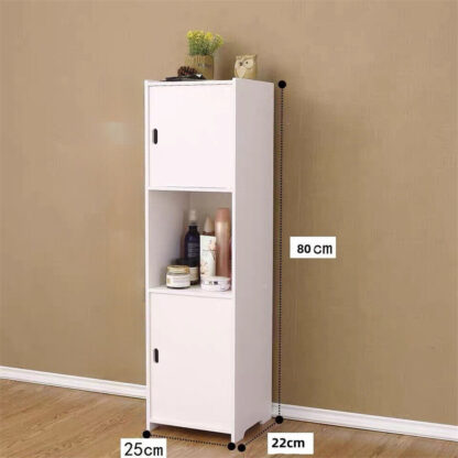 Waterproof Bathroom Storage Cabinet Free Standing Cabinet Organizer Unit White - Image 6