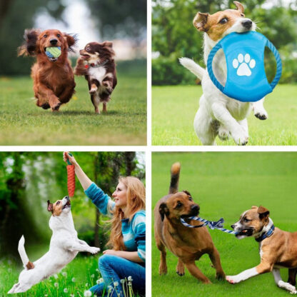 15X Tough Dog Toys Bundle Chew Rope Knot Ball Squeakers Pet Puppy Teething NEW - Image 3