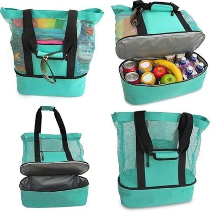 Waterproof Beach Bag With Cooler Compartment - Beach Bags Waterproof Sandproof For Women, Pool Bag & Beach Tote Bag - Image 6