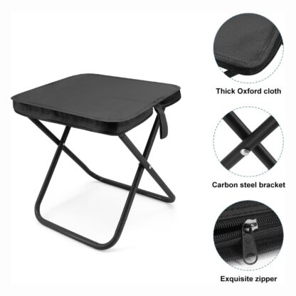 Folding Stool Camping Chair Seat Portable Mini Stool Outdoor Picnic Fishing BBQ