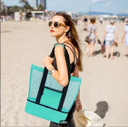 Waterproof Beach Bag With Cooler Compartment - Beach Bags Waterproof Sandproof For Women, Pool Bag & Beach Tote Bag - Image 8
