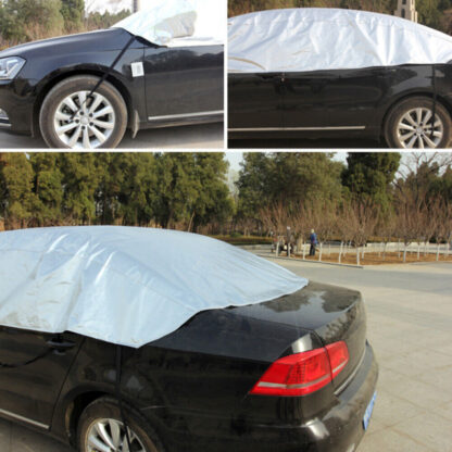 Half Car Cover Top Roof Sun UV  Rain Protection Waterproof Outdoor Universal 190T - Image 3