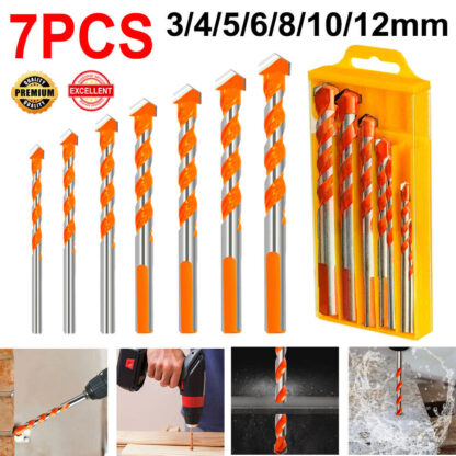 7x Masonry Drill Bit Set Extra Tough Carbide Drill Bits For Stone Concrete Brick - Image 5