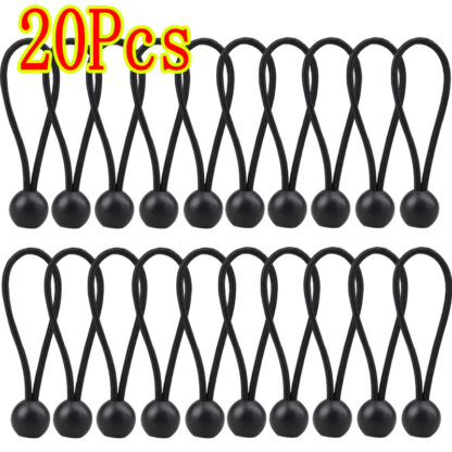 10  20  Bungee Ball Cords Heavy Duty Tarp Bungees Ties Elastic Tie Down Straps - Image 2