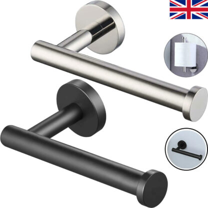 Wall Mounted Toilet Roll Holder Tissue Paper Stand Bathroom Bar Square UK - Image 7