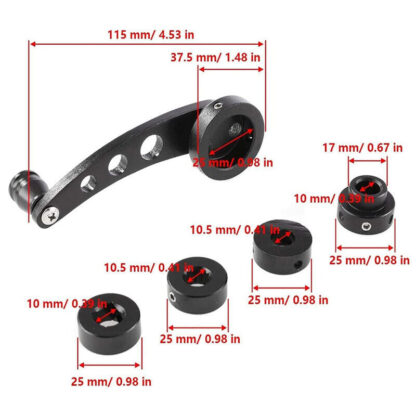 Pair Black Car Truck Window Door Winder Riser Crank Handle Riser Alloy Universal - Image 4