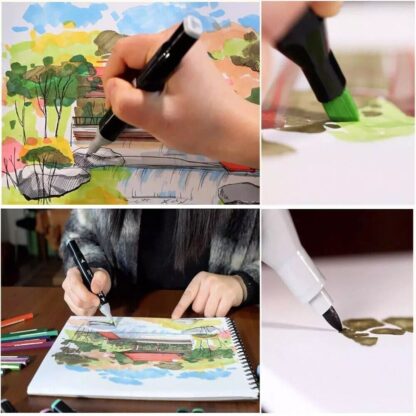 168 Colors Dual Tip Art Markers Color Pens Drawing Watercolour Kids &  Gift - Image 6