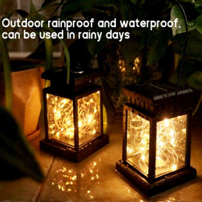 3PCS Solar Powered LED Lantern Light Waterproof Lamp Hanging Outdoor Garden Lawn - Image 3