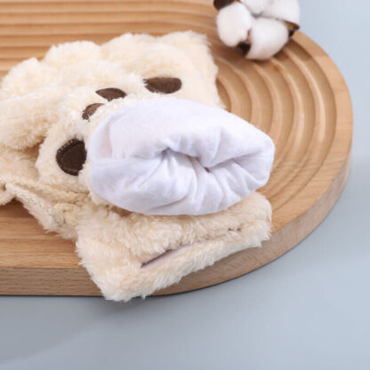 Women Plush Cat Paw Claw Gloves Warm Bear Paw Fingerless Mittens Winter Gloves - Image 3