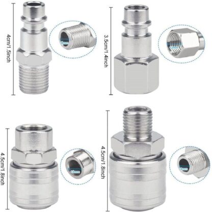 20 PCS Air Line Hose Compressor Fitting Coupling Connector Quick Release - Image 6