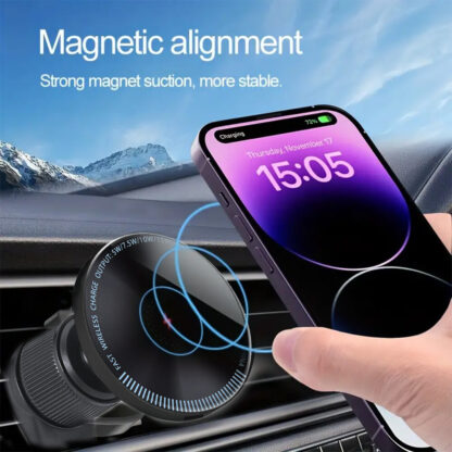 Magnetic Wireless Car Charger Mount Holder Magsafe For15 14 13 12 - Image 2