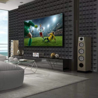 12x Wedge Acoustic Wall Panels Tiles Studio Sound Proofing Insulation Black Foam - Image 4