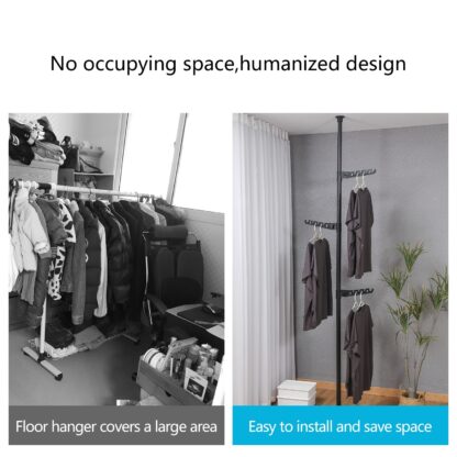 Extra Long Clothes Hanger With The Top Relying On The Ceiling And Nuclear Floor - Image 5