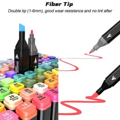80 Colour Brush Pens Set Dual Tips Soft Fine Art Markers Drawing Watercolour - Image 6