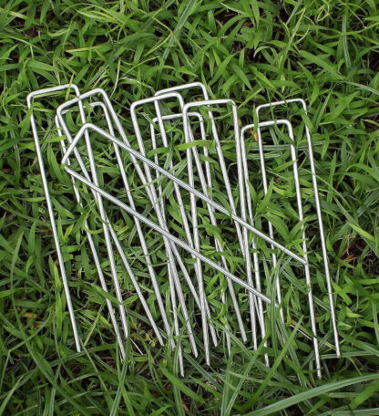 Heavy Duty Galvanised Steel Tent Pegs Metal Camping Ground Sheet - Image 5