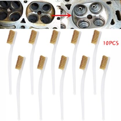 10Pieces Small Wire Brush Set Brush Steel Brass Nylon Metal Rust Paint Remover - Image 6