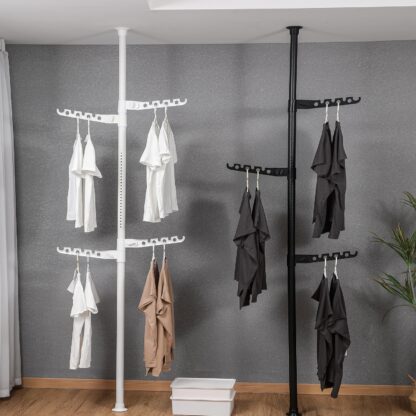 Extra Long Clothes Hanger With The Top Relying On The Ceiling And Nuclear Floor - Image 8