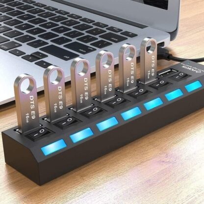 USB HUB 7 Port High Speed 3.0 USB Multi Splitter Desktop PC Laptop Adapter 5Gbps - Image 7
