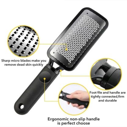 Foot File Scraper Rasp Hard Dead Dry Skin Remover Grater Callus Pedicure Black - Image 6