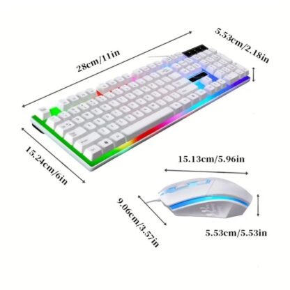 Gaming Keyboard Mouse Set Rainbow LED Wired USB For PC Laptop PS4  One 360UK - Image 6