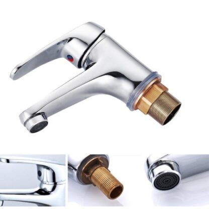 Basin Sink Mixer Taps Waterfall Single Lever Bathroom Mono Cloakroom Tap Fixings - Image 9