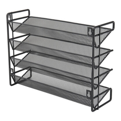 4 Tier Metal Spice Rack Kitchen Countertop Cupboard Spice Herb Jar Storage Shelf - Image 5