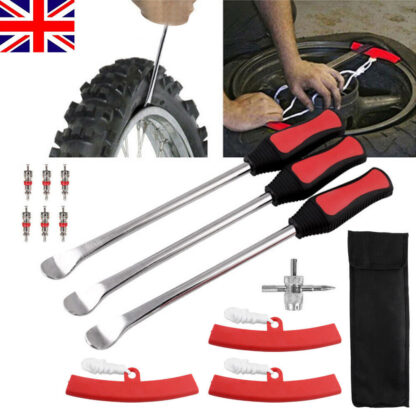 Tyre Levers Spoon Set Heavy Duty Car Bike Motorcycle Tire Changing Tool Kit UK - Image 4