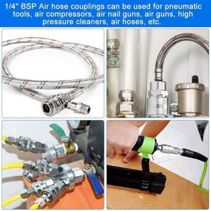 20 PCS Air Line Hose Compressor Fitting Coupling Connector Quick Release - Image 8
