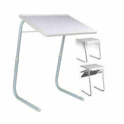Portable Folding Table Adjustable Table Desk For TV Dinner Laptop Tray Sofa - Image 2