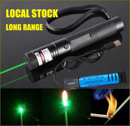 Green Laser Pointer Pen Light 9900Mile Strong  Visible Beam Lazer AAA Torch 532nm USB Rechargeable Flashlight - Image 8