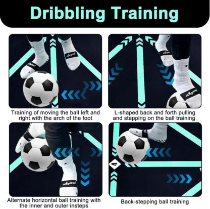 Soccer Football Training Mat Carpet Non Slip For Kids Adults Solo Practice - Image 6
