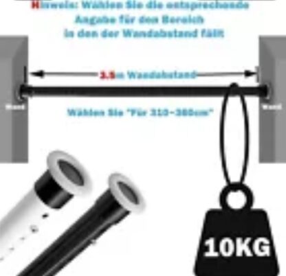 50-410cm Shower Curtain Rail Pole Heavy Duty Extendable Tension Rod No Drilling - Image 5