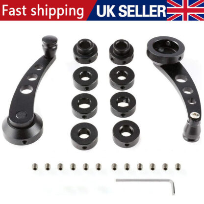 Pair Black Car Truck Window Door Winder Riser Crank Handle Riser Alloy Universal - Image 5