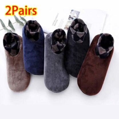 2Pair Women Men Winter Warm Thicken Bed Sock Non Slip Elastic Floor Sock Slipper - Image 9