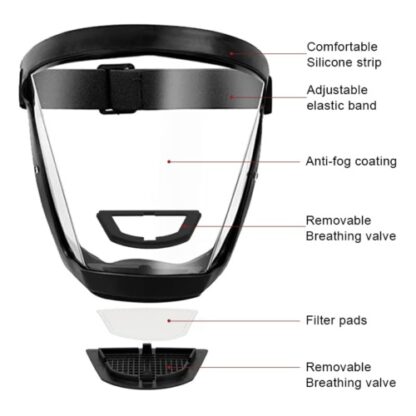 Anti-fog Full Face Shield Super Protective Head Cover Transparent Safety Mask - Image 9