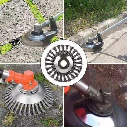 8-Inch Grass Strimmer Head Trimmer Brush Steel Wire Wheel Garden Weed Trimmer - Image 8