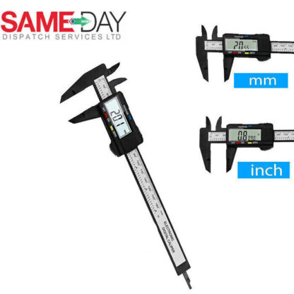 6'' LCD Digital Vernier Caliper Black Micrometer Measure Tool Gauge Ruler 150mm - Image 4