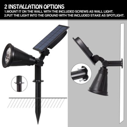 Solar Spot Lights LED Outdoor Garden Pathway Lawn Stake Lamp Landscape Decor UK - Image 3