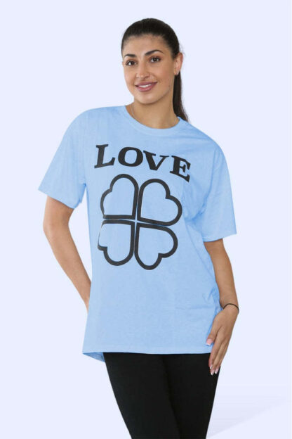 Ladies Love Printed Short Sleeve T-Shirt Top - Image 4