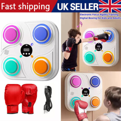 Smart Punching Boxing Electronic Music Machine Home Training Bluetooth With LED. - Image 3