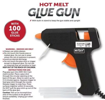 Hot Melt Glue Gun Electric Trigger Adhesive Hobby Craft DIY FREE Glue Sticks - Image 5